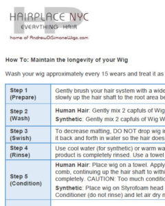 human hair wig care instructions